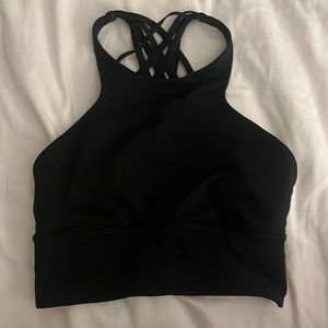 lululemon black sports bra/tank top